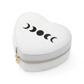 Lunar Phase White Heart Jewellery Case, 8 of 11