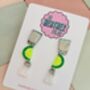 Tequila And Lime Resin Glitter Earrings / Funny Tequila Lover Gift / Mexico Vacation Jewellery, thumbnail 2 of 6