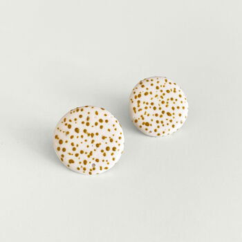 Polka Concrete Studs In Yellow, 2 of 2