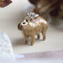 Enamelled Sterling Silver Capybara Charm, thumbnail 1 of 6