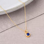 Gem Dot Lapis Lazuli September Birthstone Necklace, thumbnail 3 of 5