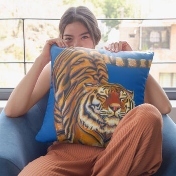 Tiger And Leopard Animal Cushion, 7 of 7
