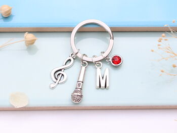 Personalised Microphone Keyring Singer Gift, 5 of 10