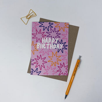 Colourful 'Happy Birthday' Stars Card, 2 of 6