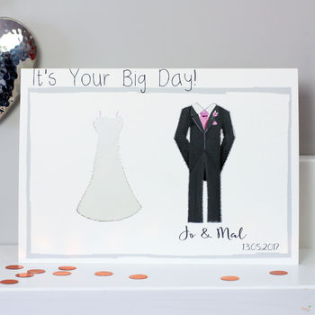 Personalised Bride And Groom Wedding Card, 8 of 12