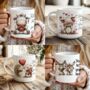 Personalised Whimsical Valentine Anniversary Love Animals Mug, thumbnail 1 of 10