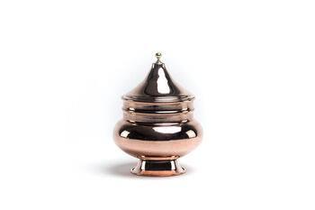 Handmade Copper Sugar Bowl With Lid, Tin Lined Inside, 2 of 6