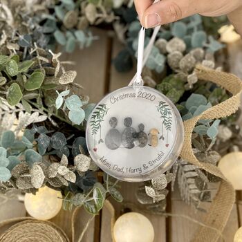 Personalised Pebble Family Christmas Bauble, 3 of 4