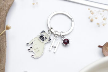 Pug Personalised Keyring Dog Owner Gift, 7 of 11