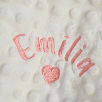 Personalised Cream Bubble Style Baby Comforter, 5 of 5