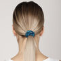 100% Silk Skinny Scrunchie Tie And Dye Blue, thumbnail 1 of 2