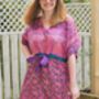 Jacinda Pure Silk Vintage Print Dress, thumbnail 2 of 12