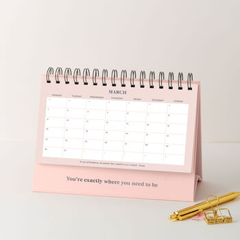 Personalised Any Text 2026 Desk Calendar, 2 of 7