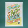 A2 Positivity Tea Tin Silk Screen Print, thumbnail 1 of 5