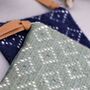 Handwoven Clutch Bag Geometric Diamond Design, thumbnail 2 of 11