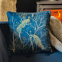 Luxury Super Soft Velvet Cushion Peacock Blue With Optional Piping, thumbnail 2 of 8