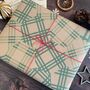 Patchwork Green Cheque Paper Fibre Wrapping Paper, thumbnail 4 of 12