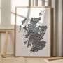 Scotland Map Print With Funny Scottish Words, thumbnail 3 of 3