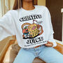 'Creative Juice' Retro Aesthetic Oversized Sweatshirt, thumbnail 1 of 4