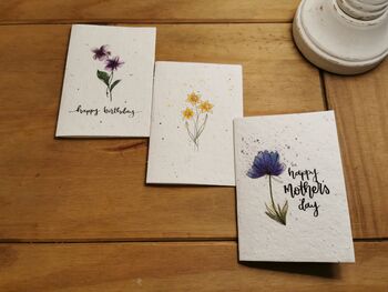 Plantable Wildflower Wedding Menu Cards, 5 of 7