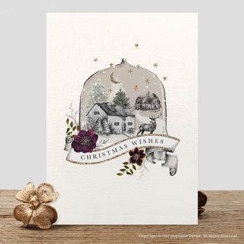 Pack Of Luxury Christmas Deer And Globe Cards, 2 of 3