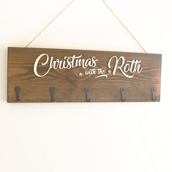 Personalised With Family Name Christmas Stocking Hanger, 6 of 6