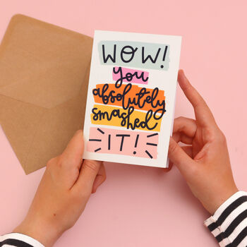 You Absolutely Smashed It! Well Done Greeting Card, 3 of 3