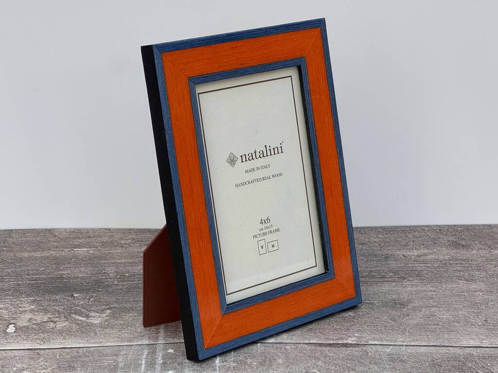 Natalini Orange And Blue Photo Frame, 1 of 4