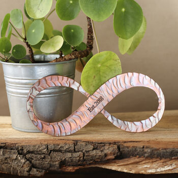 7th Anniversary Gift Copper Infinity Sculpture, 2 of 12