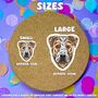 Custom Staffy Terrier Dog Chest Portrait Stickers, thumbnail 5 of 8