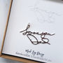 Sterling Silver Handwriting Bridal Bouquet Charm, thumbnail 2 of 5