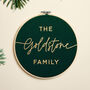 Family Name Christmas Velvet Hoop, thumbnail 2 of 5
