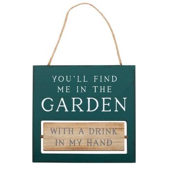 You'll Find Me In The Garden Reversible Hanging Sign, 2 of 3