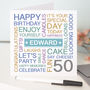 Personalised 50th Birthday Card, thumbnail 1 of 9