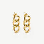 Women’s Short Chain Stud Earrings In 18k Gold, thumbnail 4 of 4