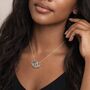 Personalised Sterling Silver Russian Interlinked Trinity Ring Pendant Necklace, thumbnail 2 of 6
