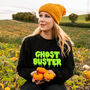 'Ghost Buster' Halloween Unisex Sweatshirt Jumper, thumbnail 1 of 6