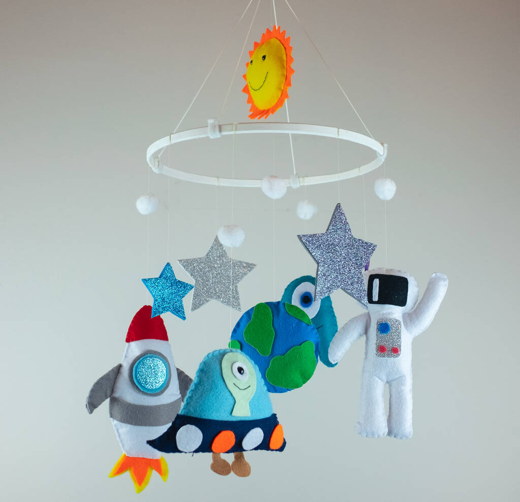 Space Themed Baby Mobile, 1 of 7