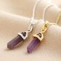 Amethyst Crystal Point Pendant Necklace, thumbnail 1 of 2