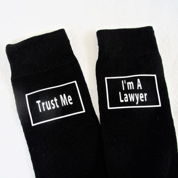 'Trust Me I'm Lawyer' Socks, 3 of 5