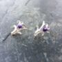 Lily Flower Stud Earrings, thumbnail 1 of 3