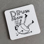 Drunk Again Coaster – David Shrigley Funny Art Design, thumbnail 1 of 5