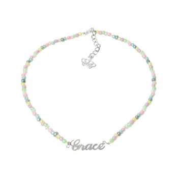 Handmade Pastel Beaded Name Necklace, 2 of 3
