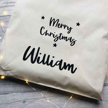 Personalised Name Merry Christmas Eve Sack, 6 of 7