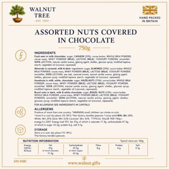 Luxury Chocolate Covered Nut Selection Gift Box – 750g, 5 of 7