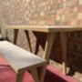 Modern Laminated Birchwood Bench With Tapered Legs, thumbnail 6 of 12