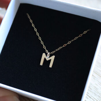 Solid 9ct Gold Letter Necklace, 3 of 3