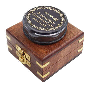 Personalised 100 Year Gunmetal Calendar Compass, 12 of 12