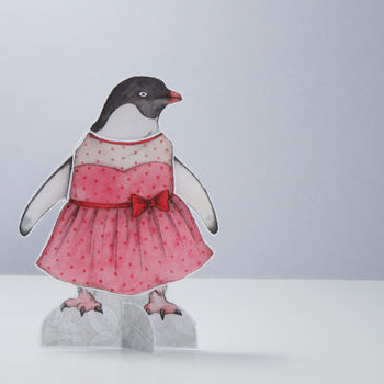 Penguin Paper Doll Birthday Card, 3 of 4