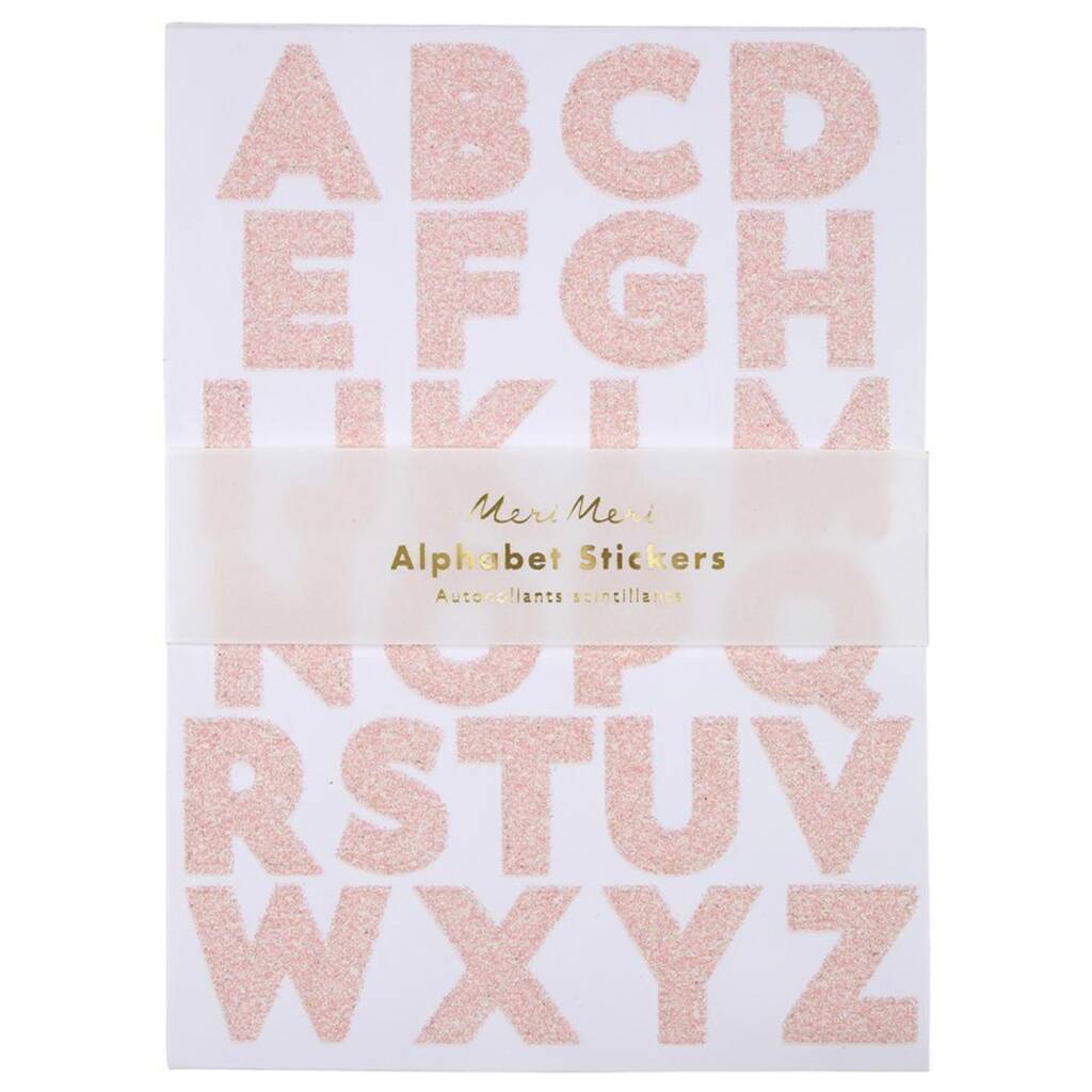 Pink Glitter Alphabet Stickers, 1 of 3